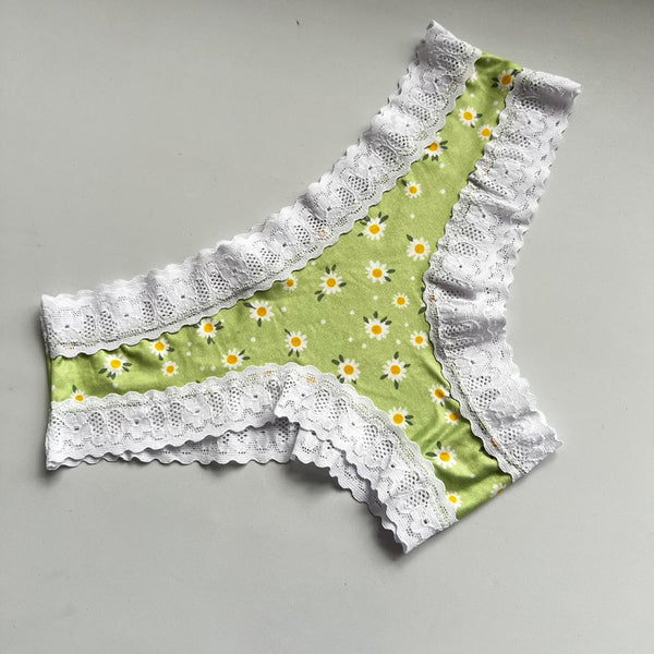 PANTIES GREEN FLOWERS