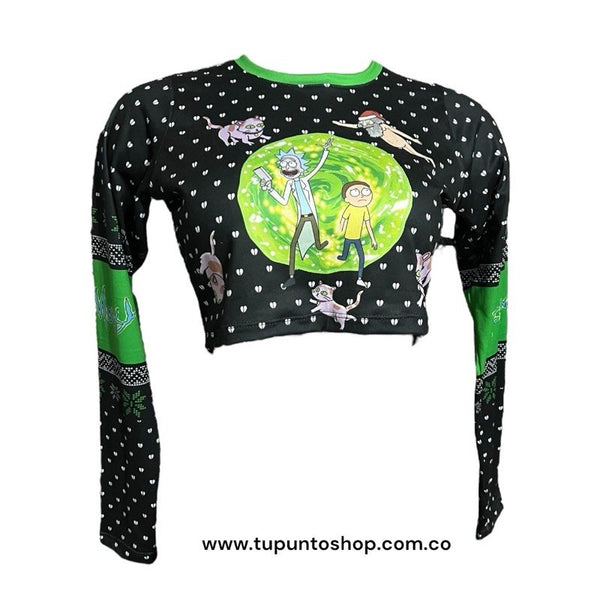 RICK AND MORTY CROP TOP SWEATSHIRT