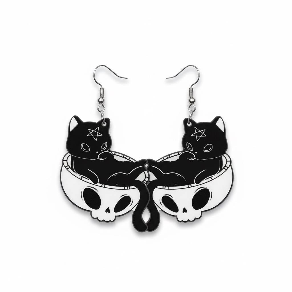 ARETES GATITO DARK