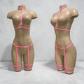 2-PIECE FUCHSIA GARTER SET