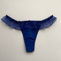 TANGA AZUL ENCAJE