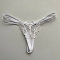 WHITE BUTTERFLY THONG