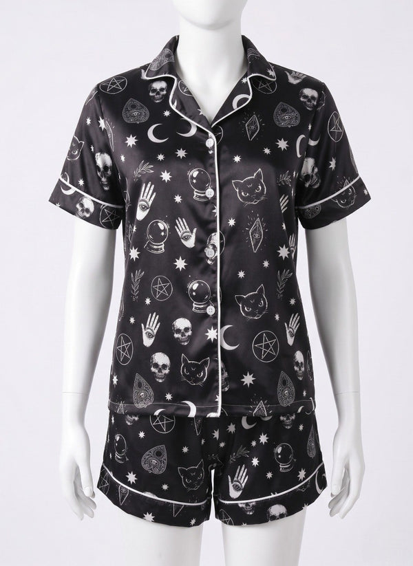 DARK SATIN PAJAMAS