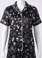 DARK SATIN PAJAMAS