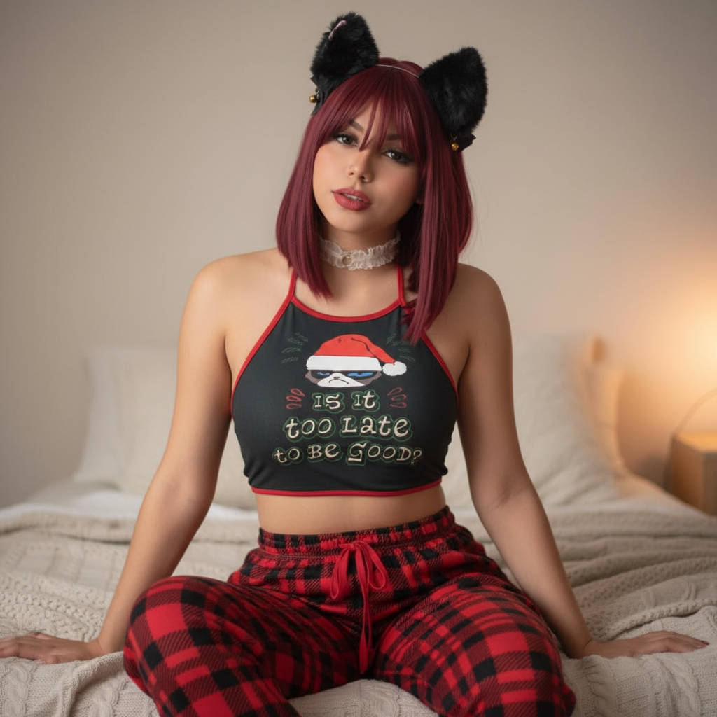 CHRISTMAS PAJAMAS CAT TRIO