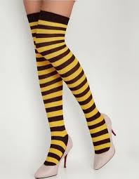 Bumblebee Thigh-High Socks