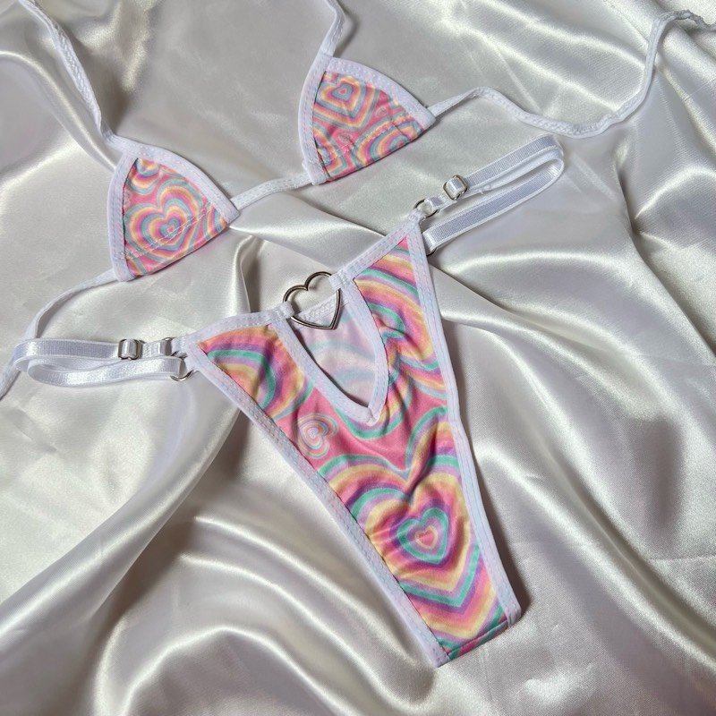 MICROBIKINI TIE DYE HEART