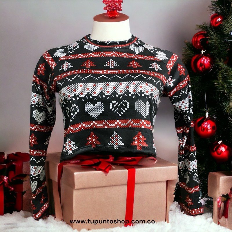 CHRISTMAS CROPPED SWEATER