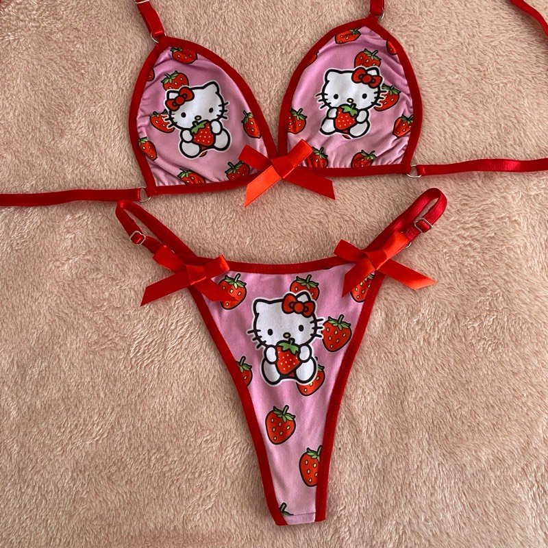 BIKINI KITTY FRESAS LAZOS