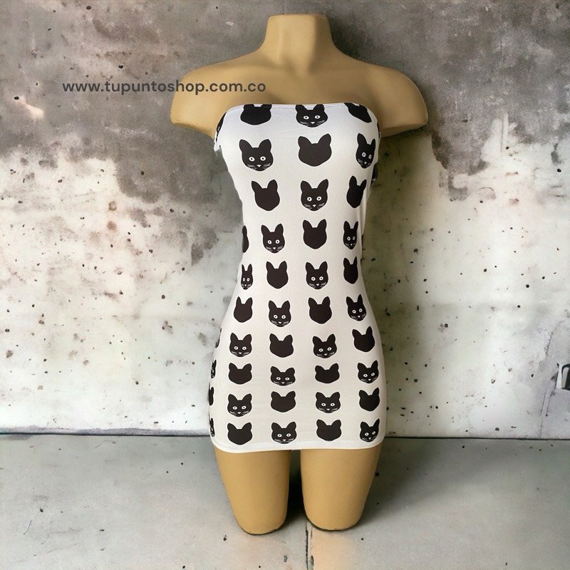 VESTIDO STRAPLE CAT
