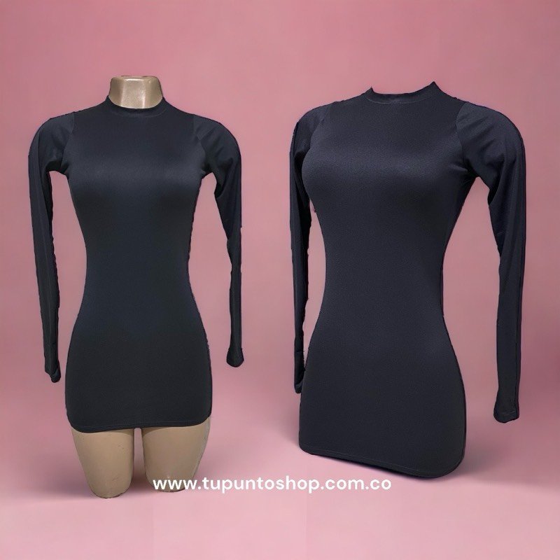 VESTIDO MANGA LARGA NEGRO