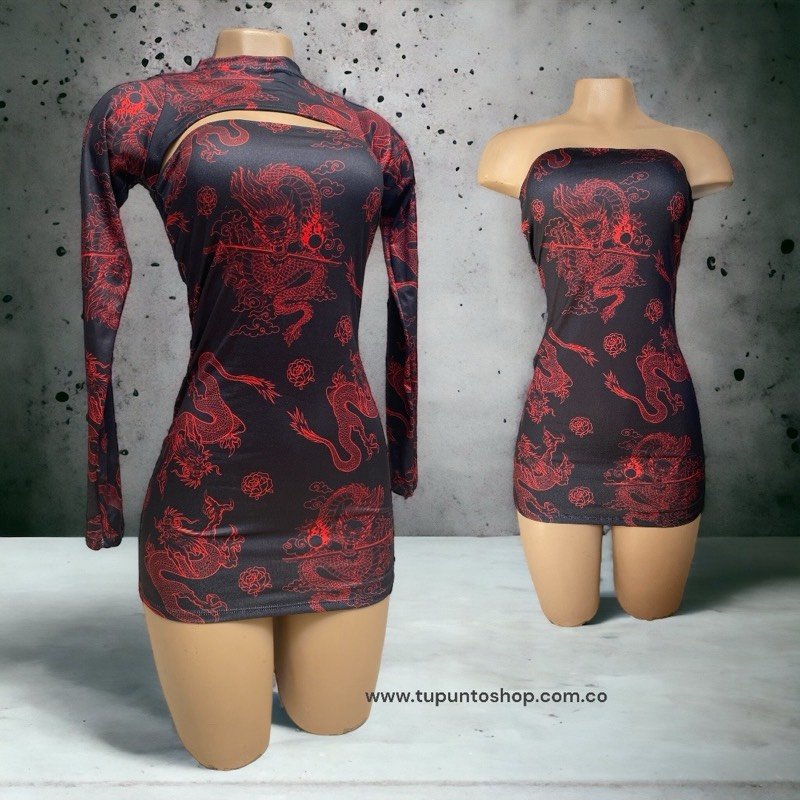 VESTIDO DRAGONES + BUZO