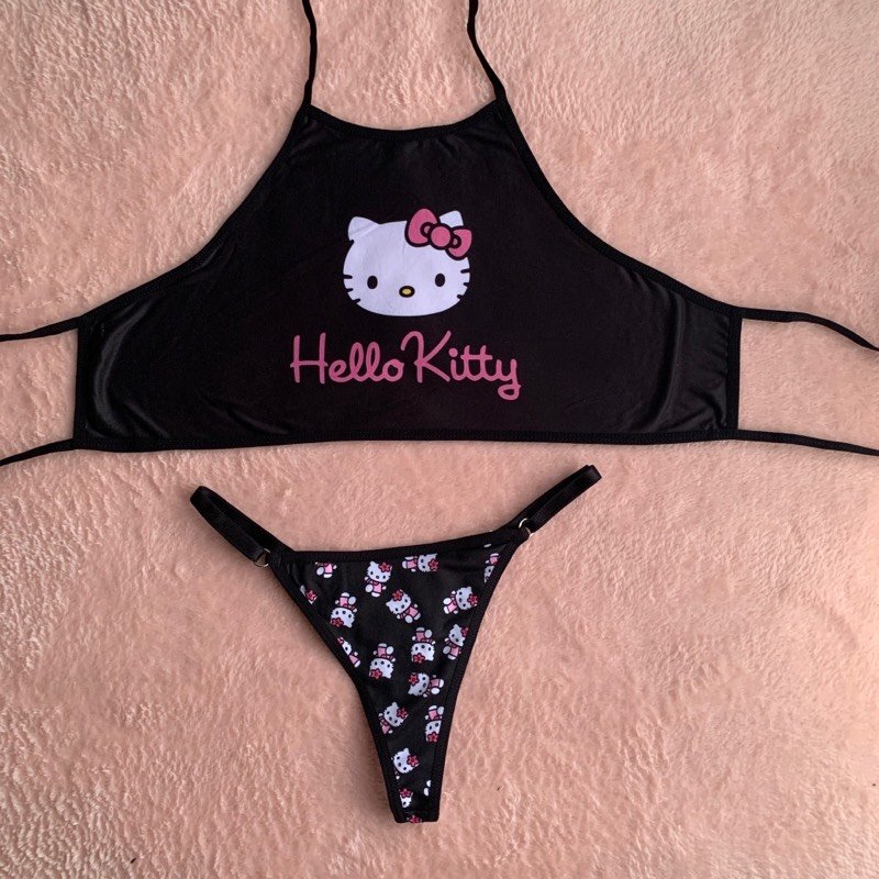 SET KITTY TOP + TANGA