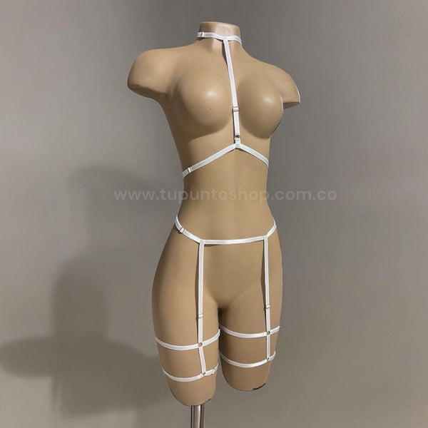 GARTER BELT 2 PIECES WHITE