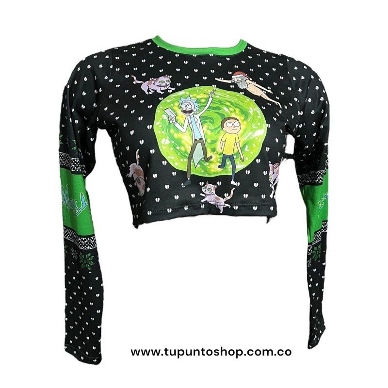 BUZO CROP TOP RICKANDMORTY