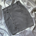 CHECKED TUBE SKIRT