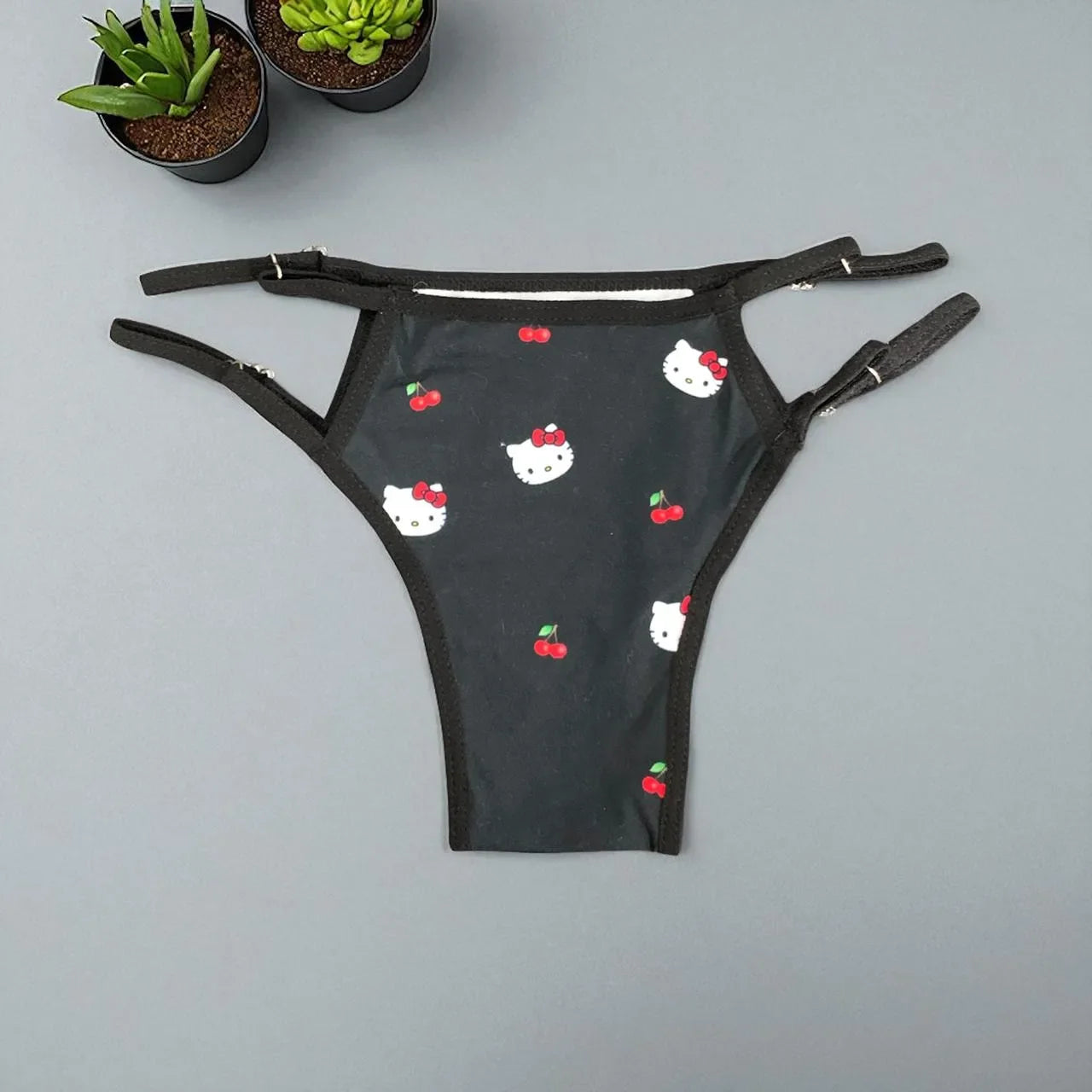 TANGA FANCY KITTY NEGRO