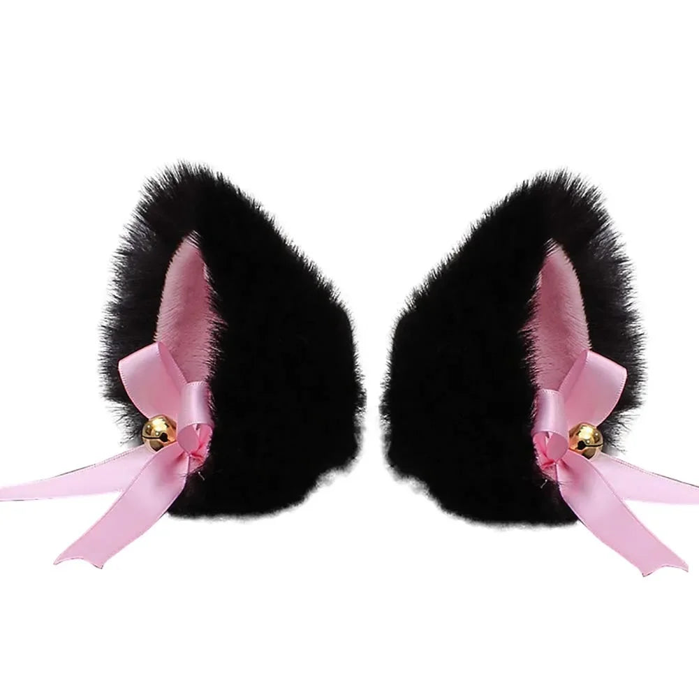 GANCHITOS OREJAS DE GATO NEGRO