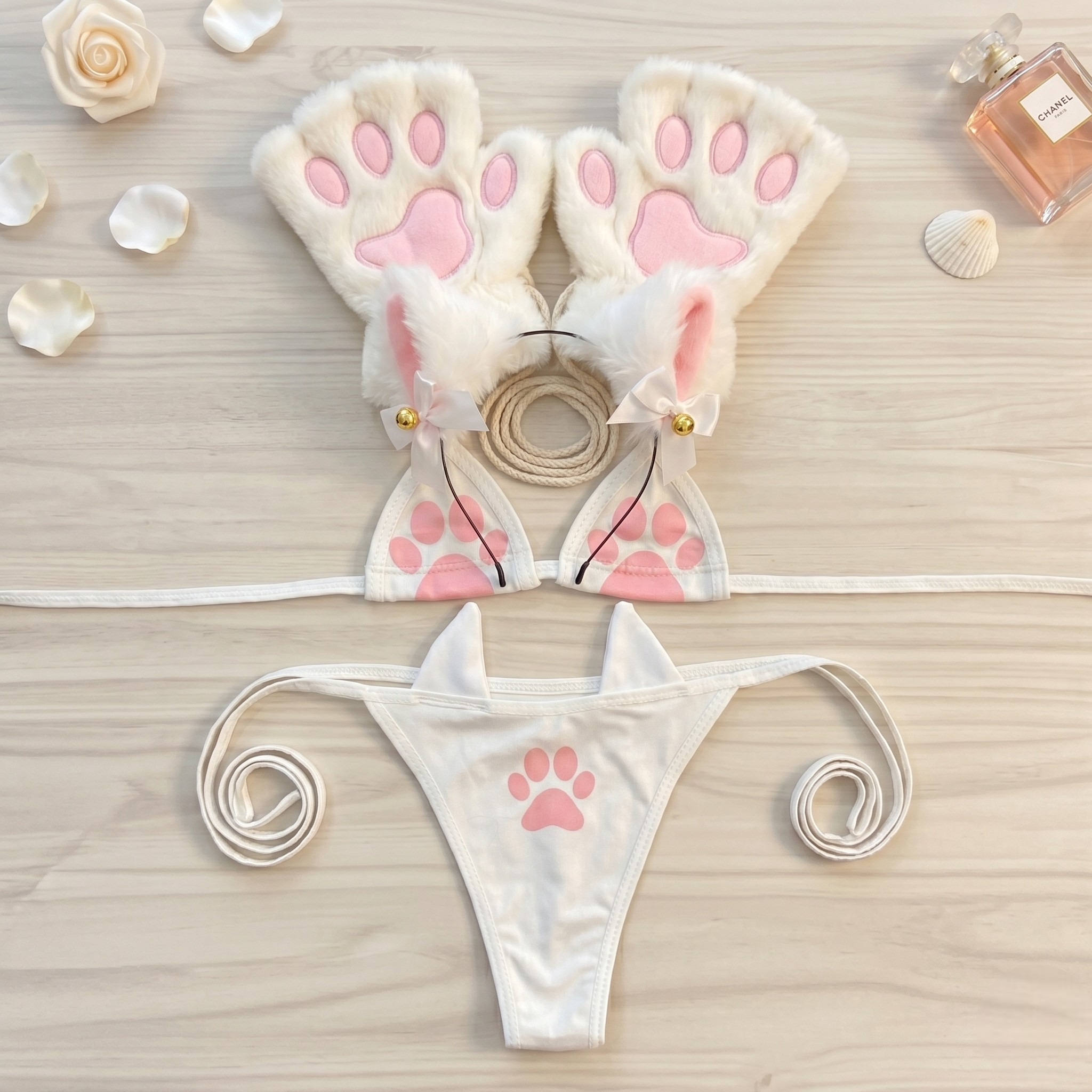SEXY PAW + DIADEMA + GUANTES