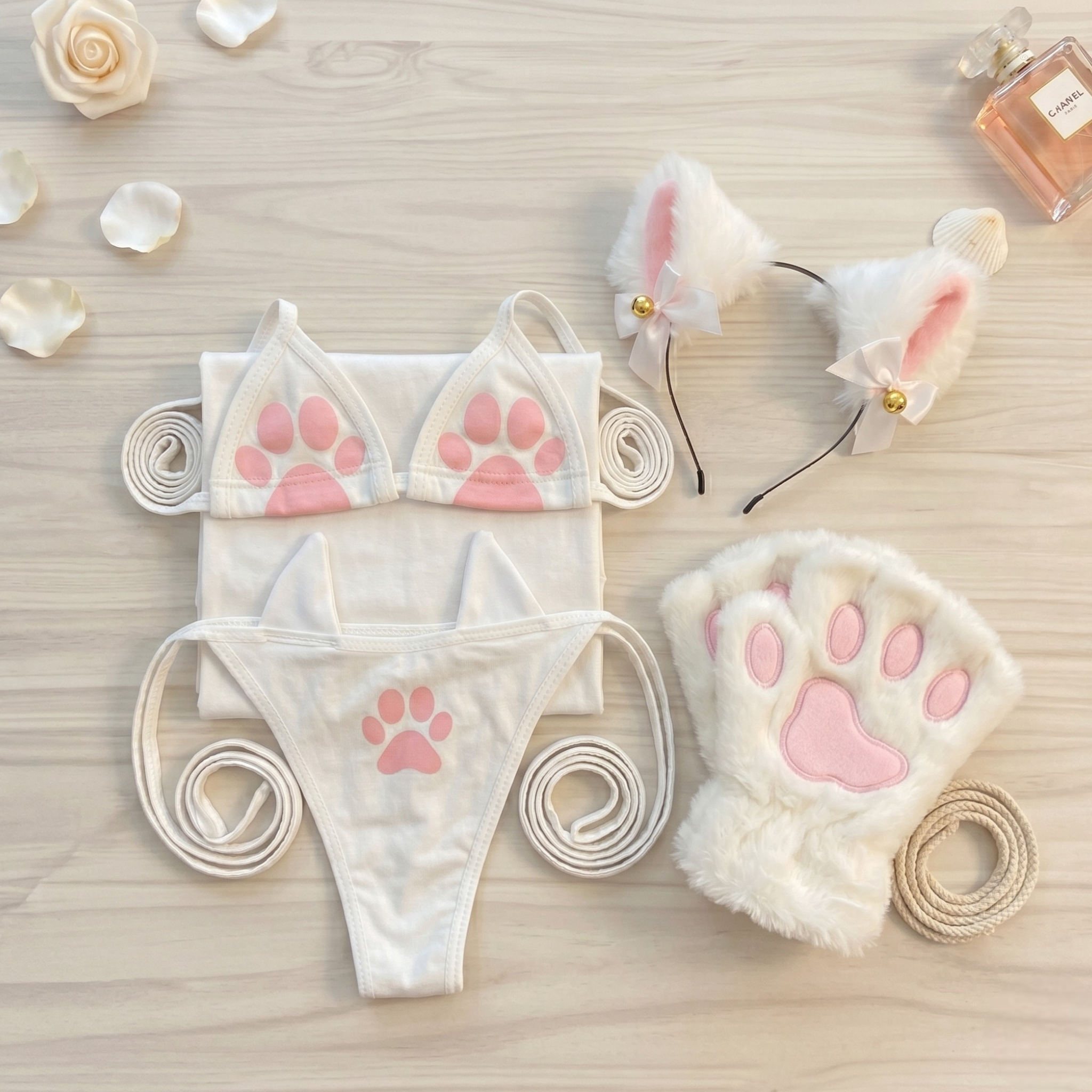 SEXY PAW + DIADEMA + GUANTES